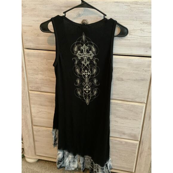 Vocal Y2K Tank Dress Tunic - Cross Design - Size Large - Picture 2 of 4